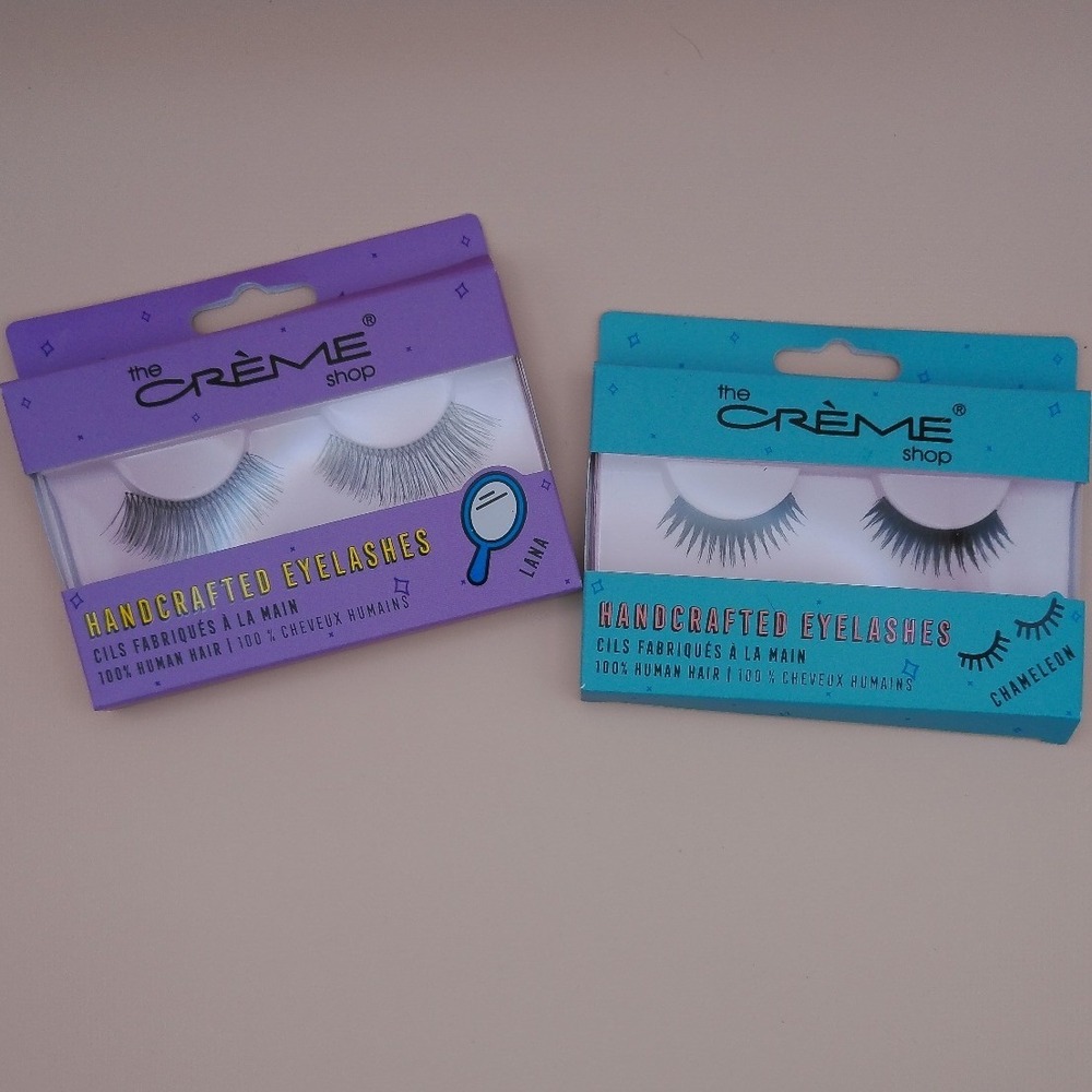 The Creme Shop Handcrafted Eyelashes Lana Chameleon 100% Human Hair 2 Pairs NIB